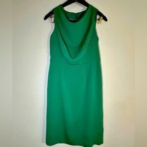 New Ann Taylor. Green. Lined Midi dress size 0P